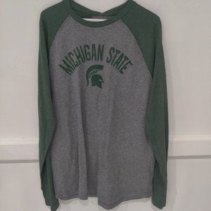 NWT Captivating Men's Michigan State Spartans T-Shirt Gray Size L $50 CC256